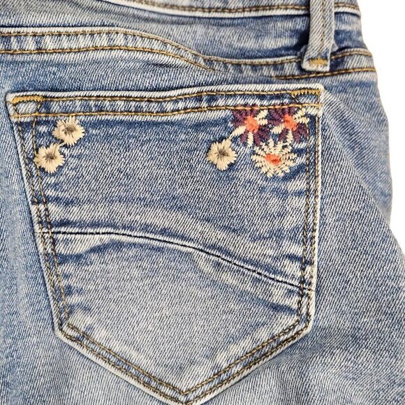 Driftwood Indie Jeans Womens Size 24 Blue Floral Embroidered Crop Bootcut Denim - Picture 5 of 9
